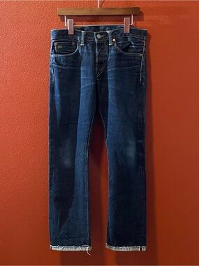 Ralph Lauren Double RL Men’s Japan Woven Selvedge Dark Blue Denim RRL Slim Jeans